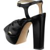 imageFSJ Women Platform Chunky Block High Heel Sandals Peep Toe Ankle Strap Party Evening Dress Pumps Shoes Size 415 USBlack Matte Leather
