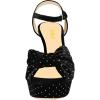 imageFSJ Women Platform Chunky Block High Heel Sandals Peep Toe Ankle Strap Party Evening Dress Pumps Shoes Size 415 USBlack Studs
