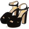 imageFSJ Women Platform Chunky Block High Heel Sandals Peep Toe Ankle Strap Party Evening Dress Pumps Shoes Size 415 USBlack Velvet