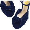 imageFSJ Women Platform Chunky Block High Heel Sandals Peep Toe Ankle Strap Party Evening Dress Pumps Shoes Size 415 USBlue