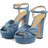 imageFSJ Women Platform Chunky Block High Heel Sandals Peep Toe Ankle Strap Party Evening Dress Pumps Shoes Size 415 USBlue Denim