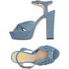 imageFSJ Women Platform Chunky Block High Heel Sandals Peep Toe Ankle Strap Party Evening Dress Pumps Shoes Size 415 USBlue Denim