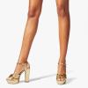imageFSJ Women Platform Chunky Block High Heel Sandals Peep Toe Ankle Strap Party Evening Dress Pumps Shoes Size 415 USGold