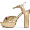 imageFSJ Women Platform Chunky Block High Heel Sandals Peep Toe Ankle Strap Party Evening Dress Pumps Shoes Size 415 USGold