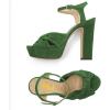 imageFSJ Women Platform Chunky Block High Heel Sandals Peep Toe Ankle Strap Party Evening Dress Pumps Shoes Size 415 USGreen