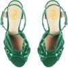 imageFSJ Women Platform Chunky Block High Heel Sandals Peep Toe Ankle Strap Party Evening Dress Pumps Shoes Size 415 USGreen Patent Leather