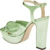 imageFSJ Women Platform Chunky Block High Heel Sandals Peep Toe Ankle Strap Party Evening Dress Pumps Shoes Size 415 USLight Green
