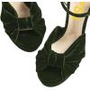 imageFSJ Women Platform Chunky Block High Heel Sandals Peep Toe Ankle Strap Party Evening Dress Pumps Shoes Size 415 USOlive