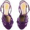 imageFSJ Women Platform Chunky Block High Heel Sandals Peep Toe Ankle Strap Party Evening Dress Pumps Shoes Size 415 USPurple Patent Leather