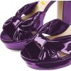 imageFSJ Women Platform Chunky Block High Heel Sandals Peep Toe Ankle Strap Party Evening Dress Pumps Shoes Size 415 USPurple Patent Leather