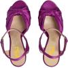 imageFSJ Women Platform Chunky Block High Heel Sandals Peep Toe Ankle Strap Party Evening Dress Pumps Shoes Size 415 USPurple Satin