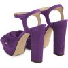 imageFSJ Women Platform Chunky Block High Heel Sandals Peep Toe Ankle Strap Party Evening Dress Pumps Shoes Size 415 USPurple2