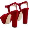 imageFSJ Women Platform Chunky Block High Heel Sandals Peep Toe Ankle Strap Party Evening Dress Pumps Shoes Size 415 USRed Velvet