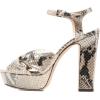 imageFSJ Women Platform Chunky Block High Heel Sandals Peep Toe Ankle Strap Party Evening Dress Pumps Shoes Size 415 USSnakeskin