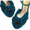 imageFSJ Women Platform Chunky Block High Heel Sandals Peep Toe Ankle Strap Party Evening Dress Pumps Shoes Size 415 USTeal
