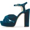 imageFSJ Women Platform Chunky Block High Heel Sandals Peep Toe Ankle Strap Party Evening Dress Pumps Shoes Size 415 USTeal