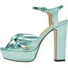 imageFSJ Women Platform Chunky Block High Heel Sandals Peep Toe Ankle Strap Party Evening Dress Pumps Shoes Size 415 USTurquoise