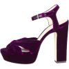 imageFSJ Women Platform Chunky Block High Heel Sandals Peep Toe Ankle Strap Party Evening Dress Pumps Shoes Size 415 USViolet Velvet