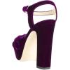 imageFSJ Women Platform Chunky Block High Heel Sandals Peep Toe Ankle Strap Party Evening Dress Pumps Shoes Size 415 USViolet Velvet