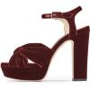 imageFSJ Women Platform Chunky Block High Heel Sandals Peep Toe Ankle Strap Party Evening Dress Pumps Shoes Size 415 USWine