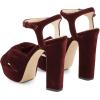 imageFSJ Women Platform Chunky Block High Heel Sandals Peep Toe Ankle Strap Party Evening Dress Pumps Shoes Size 415 USWine