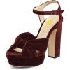 imageFSJ Women Platform Chunky Block High Heel Sandals Peep Toe Ankle Strap Party Evening Dress Pumps Shoes Size 415 USWine
