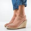 imageFSJ Women Chic Peep Toe Espadrilles Wedge High Heel Sandals Elastic Back Strap Slip On Casual Walking Daily Shoes Size 415 USCoral