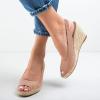 imageFSJ Women Chic Peep Toe Espadrilles Wedge High Heel Sandals Elastic Back Strap Slip On Casual Walking Daily Shoes Size 415 USCoral
