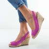 imageFSJ Women Chic Peep Toe Espadrilles Wedge High Heel Sandals Elastic Back Strap Slip On Casual Walking Daily Shoes Size 415 USFushcia
