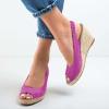 imageFSJ Women Chic Peep Toe Espadrilles Wedge High Heel Sandals Elastic Back Strap Slip On Casual Walking Daily Shoes Size 415 USFushcia
