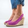imageFSJ Women Chic Peep Toe Espadrilles Wedge High Heel Sandals Elastic Back Strap Slip On Casual Walking Daily Shoes Size 415 USFushcia
