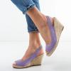 imageFSJ Women Chic Peep Toe Espadrilles Wedge High Heel Sandals Elastic Back Strap Slip On Casual Walking Daily Shoes Size 415 USOrchid