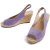 imageFSJ Women Chic Peep Toe Espadrilles Wedge High Heel Sandals Elastic Back Strap Slip On Casual Walking Daily Shoes Size 415 USOrchid