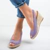 imageFSJ Women Chic Peep Toe Espadrilles Wedge High Heel Sandals Elastic Back Strap Slip On Casual Walking Daily Shoes Size 415 USOrchid
