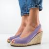 imageFSJ Women Chic Peep Toe Espadrilles Wedge High Heel Sandals Elastic Back Strap Slip On Casual Walking Daily Shoes Size 415 USOrchid