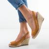 imageFSJ Women Chic Peep Toe Espadrilles Wedge High Heel Sandals Elastic Back Strap Slip On Casual Walking Daily Shoes Size 415 USPeru
