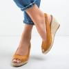 imageFSJ Women Chic Peep Toe Espadrilles Wedge High Heel Sandals Elastic Back Strap Slip On Casual Walking Daily Shoes Size 415 USPeru