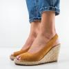 imageFSJ Women Chic Peep Toe Espadrilles Wedge High Heel Sandals Elastic Back Strap Slip On Casual Walking Daily Shoes Size 415 USPeru