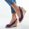 imageFSJ Women Chic Peep Toe Espadrilles Wedge High Heel Sandals Elastic Back Strap Slip On Casual Walking Daily Shoes Size 415 USPlum