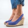 imageFSJ Women Chic Peep Toe Espadrilles Wedge High Heel Sandals Elastic Back Strap Slip On Casual Walking Daily Shoes Size 415 USSlateblue