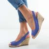imageFSJ Women Chic Peep Toe Espadrilles Wedge High Heel Sandals Elastic Back Strap Slip On Casual Walking Daily Shoes Size 415 USSlateblue