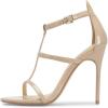 imageFSJ Women Fashion Evening Dancing Sandals Strappy Open Toe High Heel Stiletto Summer ShoeBeige