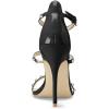 imageFSJ Women Fashion Evening Dancing Sandals Strappy Open Toe High Heel Stiletto Summer ShoeBlackrivets