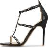 imageFSJ Women Fashion Evening Dancing Sandals Strappy Open Toe High Heel Stiletto Summer ShoeBlackrivets