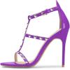 imageFSJ Women Fashion Evening Dancing Sandals Strappy Open Toe High Heel Stiletto Summer ShoeDarkorchidcrystal
