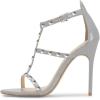 imageFSJ Women Fashion Evening Dancing Sandals Strappy Open Toe High Heel Stiletto Summer ShoeGreycrystal