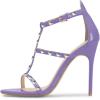imageFSJ Women Fashion Evening Dancing Sandals Strappy Open Toe High Heel Stiletto Summer ShoePurplecrystal