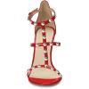 imageFSJ Women Fashion Evening Dancing Sandals Strappy Open Toe High Heel Stiletto Summer ShoeRedcrystal