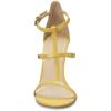 imageFSJ Women Fashion Evening Dancing Sandals Strappy Open Toe High Heel Stiletto Summer ShoeYellow