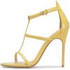 imageFSJ Women Fashion Evening Dancing Sandals Strappy Open Toe High Heel Stiletto Summer ShoeYellow